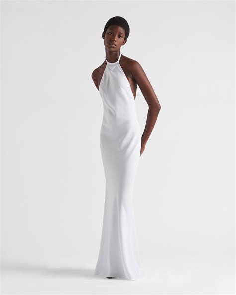 White Long Sablé Dress 